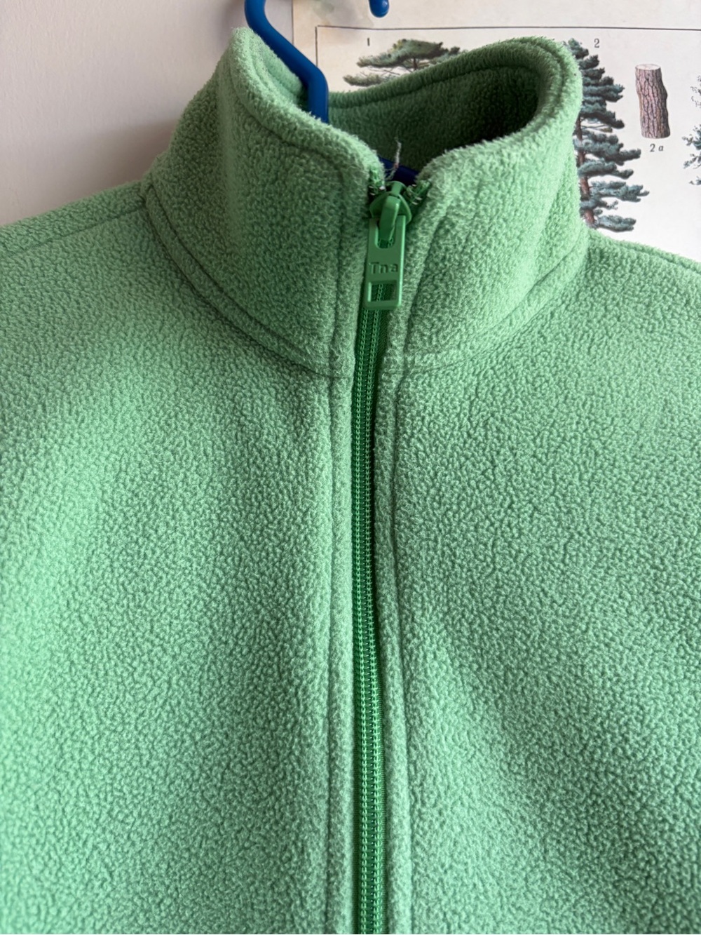 TNA cropped polar fleece quarter zip green XS - Picture 3 of 5